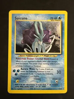 Suicune 14/64 Neo Revelation Set Unlimited Holo Rare Pokemon Card -MP - Image 1