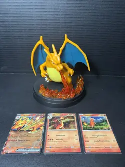 POKEMON TCG CHARIZARD EX SUPER PREMIUM COLLECTION STATUE + 3 PROMO CARDS - Image 1