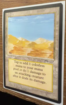 Desert NM- Campfire Mirage Variant Arabian Nights- VTG MTG Magic the Gathering - Image 2