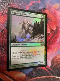 Megantic Sliver Foil Prerelease Promo M14 Mtg Magic Gathering - Image 1