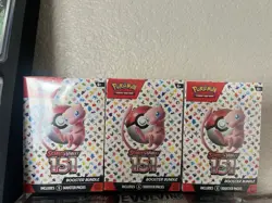 3x NEW & SEALED! Pokemon TCG 151 Booster Bundles (18 Packs) - Image 1