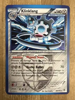 Pokemon TCG Klinklang Black and White Plasma Storm 90/135 Holo Rare VLP - Image 1