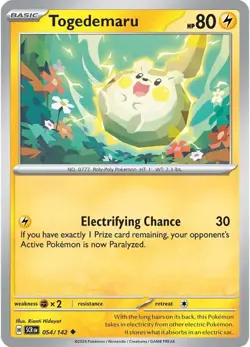 Togedemaru 054/142 | Pokemon TCG SV07 Stellar Crown | Common - Mint - Image 1