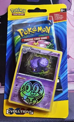 Pokemon XY Evolutions Checklane Blister Pack Weezing 2016 SEALED Pack - Image 1