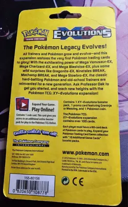 Pokemon XY Evolutions Checklane Blister Pack Weezing 2016 SEALED Pack - Image 2