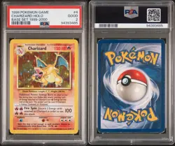 1999 POKEMON 4TH PRINT CHARIZARD HOLO BASE SET 1999-2000 #4 PSA GOOD 2 NEW CERT - Image 3