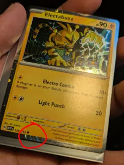 1x🌀 "Mew Tail" SWIRL Electabuzz 125/165 HD Holo 151 Pokemon - Image 1