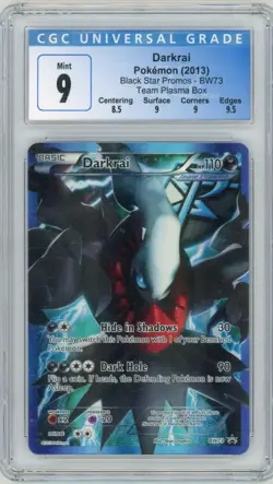 2013 Pokemon Black & White Darkrai BW73 BSP Team Plasma Box CGC 9 *OLD LABEL* - Image 1