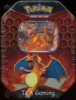 SM Hidden Fates TIN SEALED Charizard GX SM211 (4 Hidden Fates Pokemon Packs) - Image 1