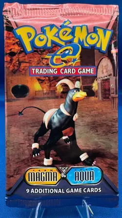 2004 Pokemon EX Team Magma Vs Team Aqua Houndoom Art Booster Pack FACTORY SEALED - Image 1