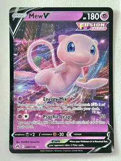 Mew V 060/159 Ultra Rare Crown Zenith Pokemon TCG SWSH - Pack Fresh Near Mint NM - Image 1