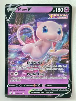 Mew V 060/159 Ultra Rare Crown Zenith Pokemon TCG SWSH - Pack Fresh Near Mint NM - Image 3