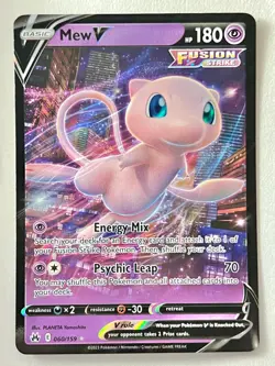 Mew V 060/159 Ultra Rare Crown Zenith Pokemon TCG SWSH - Pack Fresh Near Mint NM - Image 5