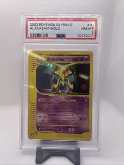 2003 Pokemon Skyridge Alakazam-Holo #H1 PSA 8 - Image 1