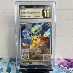 Pikachu Pre-Order Promo 001/SV-P Pokemon Chinese CGC Pristine 10 - Image 1