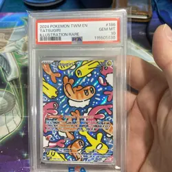 2024 Pokemon TWM Tatsugiri Illustration Rare PSA 10 Gem MT #186/167 Pokemon TCG - Image 1