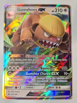 Gumshoos GX 110/149 Sm Sun & Moon Base Set Pokemon Holo Foil Nice! Normal - Image 1