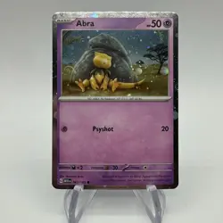 Pokemon Abra 063/165 Cosmos Holo Promo SV 151 Two Swirl HD Holo Variant - Image 1