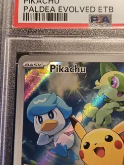 2023 POKEMON SVP PALDEA EVOLVED ETB PROMO #027 PIKACHU PSA 10 - Image 3
