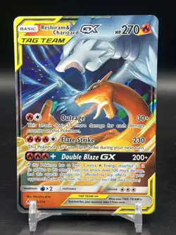 Reshiram & Charizard GX 20/214 Pokemon Unbroken Bonds Tag Team English LP - Image 1