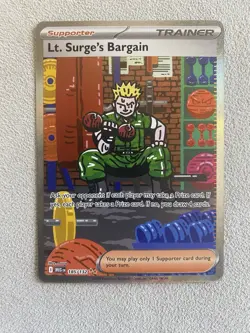 Lt. Surge's Bargain (Special Illustration Rare) 185/132 - Mega Evolution Pokemon - Image 1