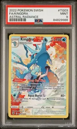 2022 Pokemon Kingdra Full Art Astral Radiance Trainer Gallery TG03/TG30 PSA 9 💎 - Image 1