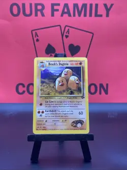Brock's Dugtrio 22/132 Gym Challenge WOTC Pokemon TCG Regular Rare 1999 LP - Image 1