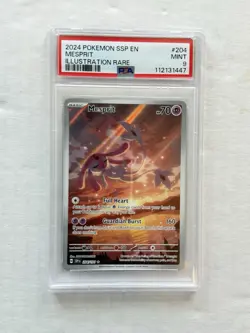 2024 Pokemon Sv08 Surging Sparks Mesprit Illustration Rare 204/191 PSA 9 Mint - Image 1