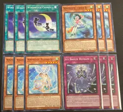 Yu-Gi-Oh! 3X Windwitch Core (Chimes, Freeze Bell, Blizzard Bell, Refrain) 1st Ed - Image 1