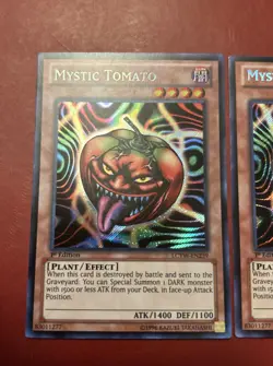 Yugioh - Mystic Tomato LCYW-EN239 1st Edition SECRET NM X3 - PLAYSET - Image 2