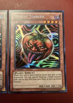 Yugioh - Mystic Tomato LCYW-EN239 1st Edition SECRET NM X3 - PLAYSET - Image 4