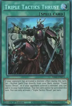 yugioh TRIPLE TACTICS THRUST RA04-EN072 Collectors Rare ENGLISCH - Image 1
