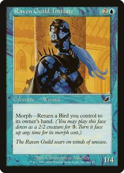 RAVEN GUILD INITIATE - Scourge - MTG Magic the Gathering Card - Common - Image 1