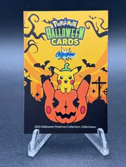 Eevee Poncho Pikachu Card - Circle Holo - Collectoons Halloween - Pokemon - Image 2