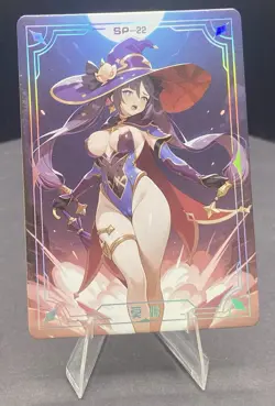 Mona Genshin Impact SP-22 Under Nightgown Goddess Story Anime Waifu Card - Image 1