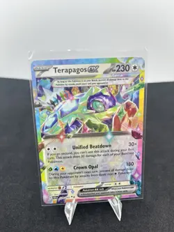 Pokemon Terapagos ex 128/142 Sv07: Stellar Crown Holofoil Card - Image 1
