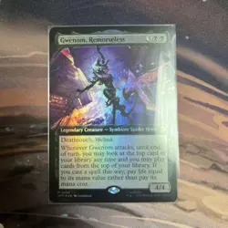 MTG Spider-Man Gwenom English Foil Extension Card Marvel Collaboration Used - Image 1