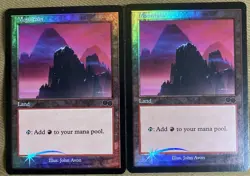 Mountain Arena USG Foil Promos Set of 2 Card Lands - Image 1