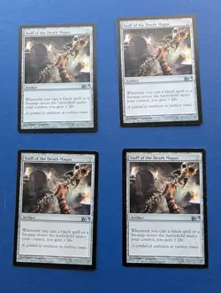 MTG Staff of the Death Magus X4: Core Set 2014 #219 - EX-MT - Image 1