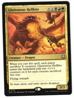Gluttonous Hellkite 125 R Commander: Modern Horizons 3 MTG - Image 1