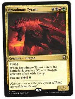 Broodmate Tyrant 123 R Commander: Modern Horizons 3 MTG - Image 1