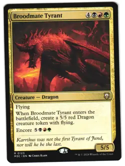 Broodmate Tyrant 123 R Commander: Modern Horizons 3 MTG - Image 1