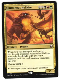 Gluttonous Hellkite 125 R Commander: Modern Horizons 3 MTG - Image 1