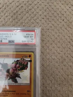 2019 Pokemon Sun & Moon Hidden Fates Buzzwole Holo Shiny #SV24 PSA 10 GEM MINT - Image 2