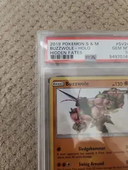 2019 Pokemon Sun & Moon Hidden Fates Buzzwole Holo Shiny #SV24 PSA 10 GEM MINT - Image 3