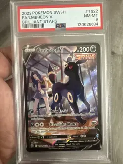 Pokemon Umbreon V TG22/TG30 Swsh09: Brilliant Stars Trainer Gallery Holo - PSA 8 - Image 1