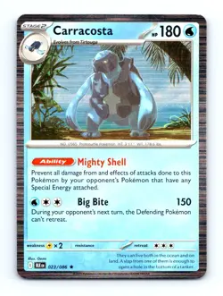 #23 2025 Pokemon Black Bolt ^ Carracosta RARE HOLO - Image 1