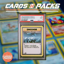 Carte Pokemon Suppression d'Energie 92/102 Set de Base Edition 1 PSA 9 MINT 🇫🇷 - Image 1