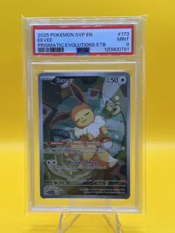 2025 POKEMON SVP EN-SV BLACK STAR PROMO #173 EEVEE MINT PSA 9 - Image 1