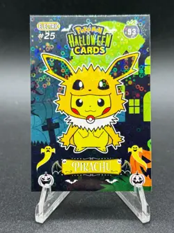Jolteon Poncho Pikachu Card - Circle Holo - Collectoons Halloween - Pokemon - Image 1